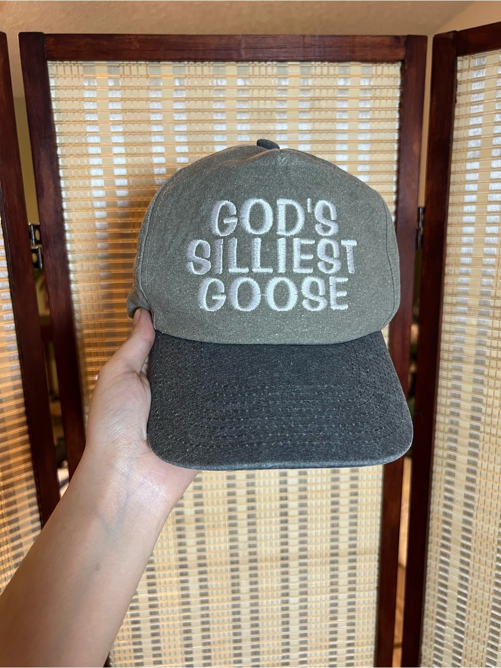 Cobra Vintage Style "God's Silliest Goose" Two-Tone Snapback Hat 🪿